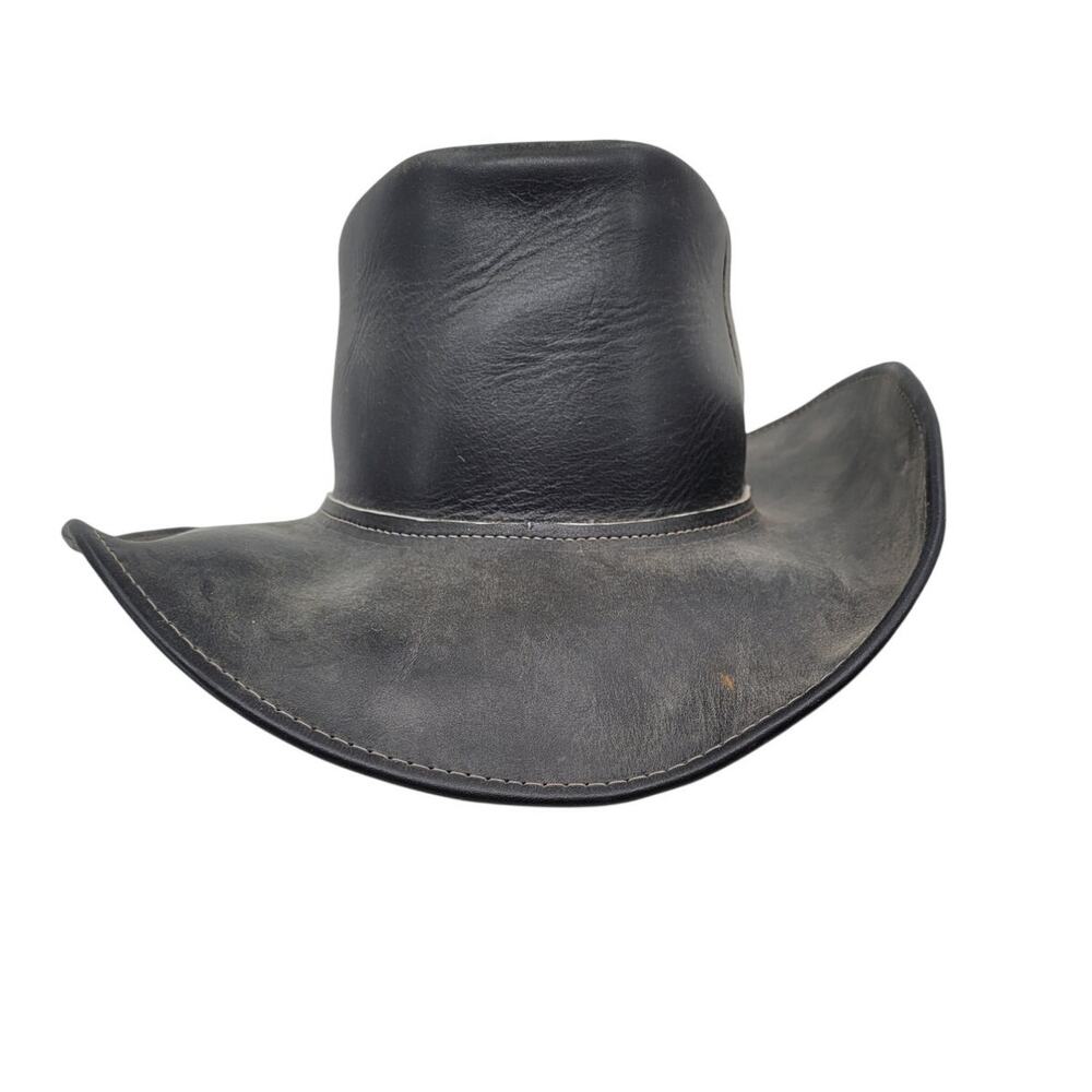 Vintage Leather‎ Cowboy Hat Western Boho Festival Statement Style